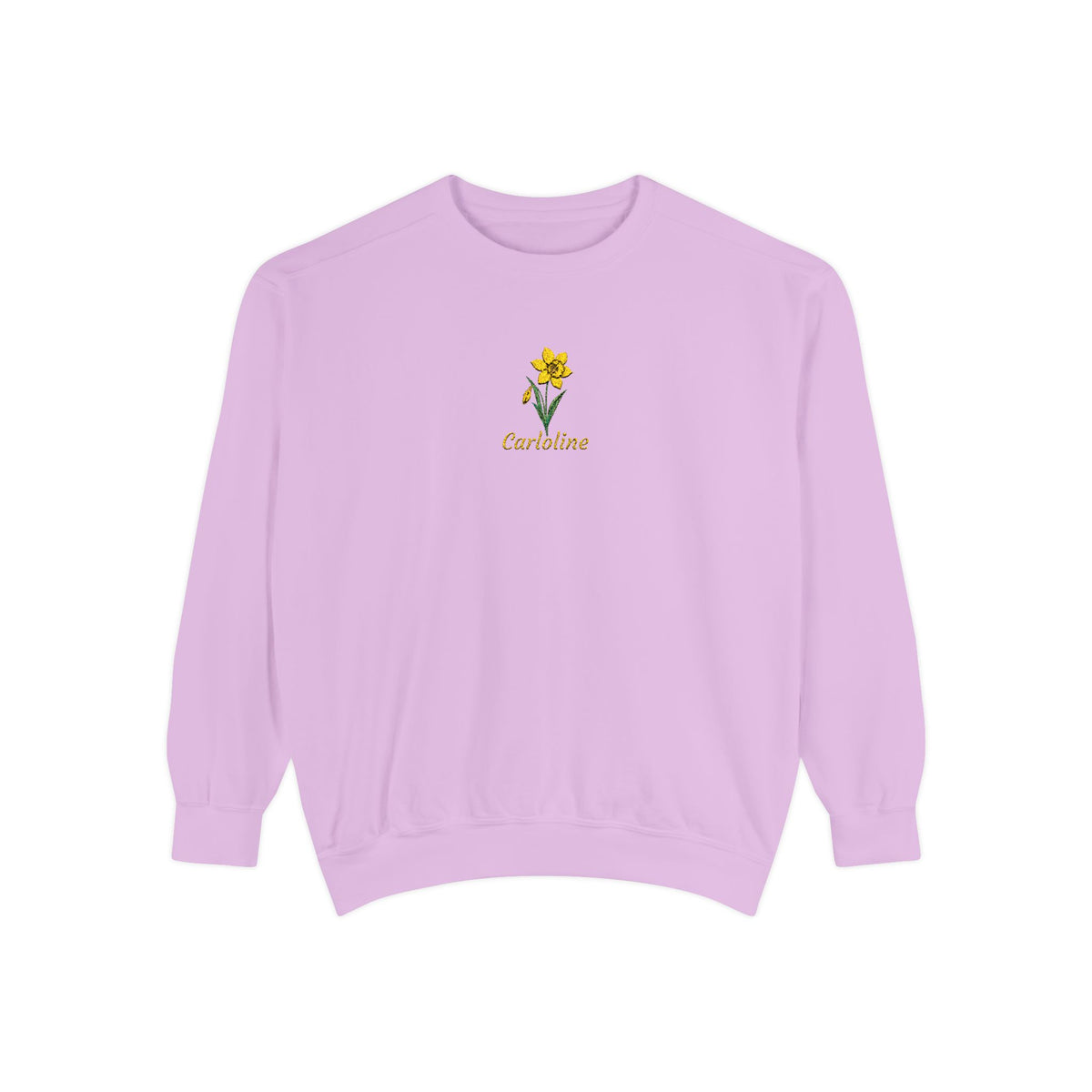 March Birth Flower Sweatshirt – Daffodil Embroidery