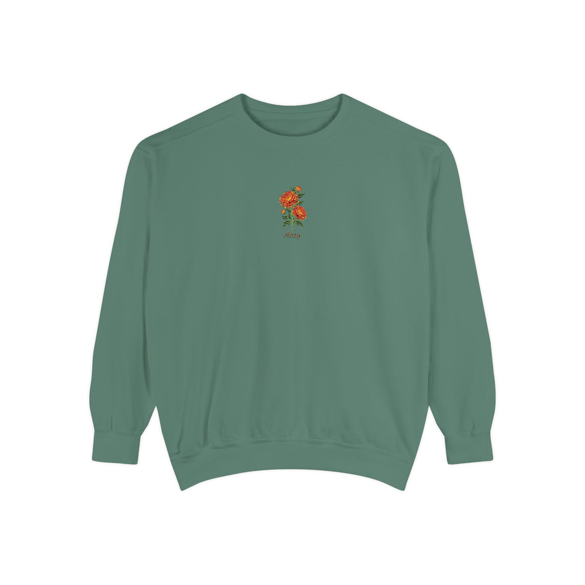 November Birth Flower Sweatshirt – Chrysanthemum Embroidery