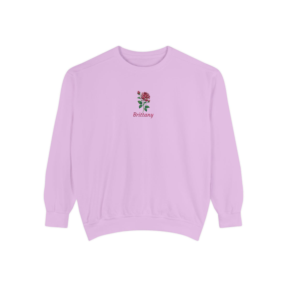 June Birth Flower Sweatshirt – Rose Embroidery