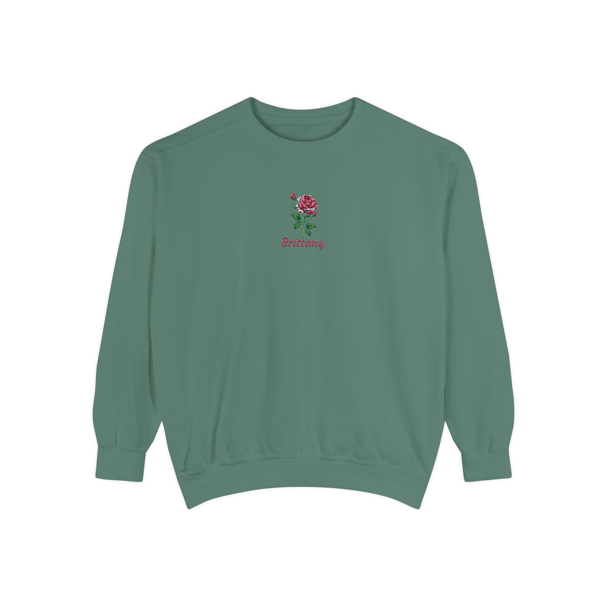 June Birth Flower Sweatshirt – Rose Embroidery