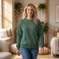 January Birth Flower Sweatshirt – Carnation Embroidery