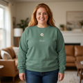 April Birth Flower Sweatshirt – Daisy Embroidery
