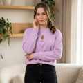 August Birth Flower Sweatshirt – Gladiolus Embroidery