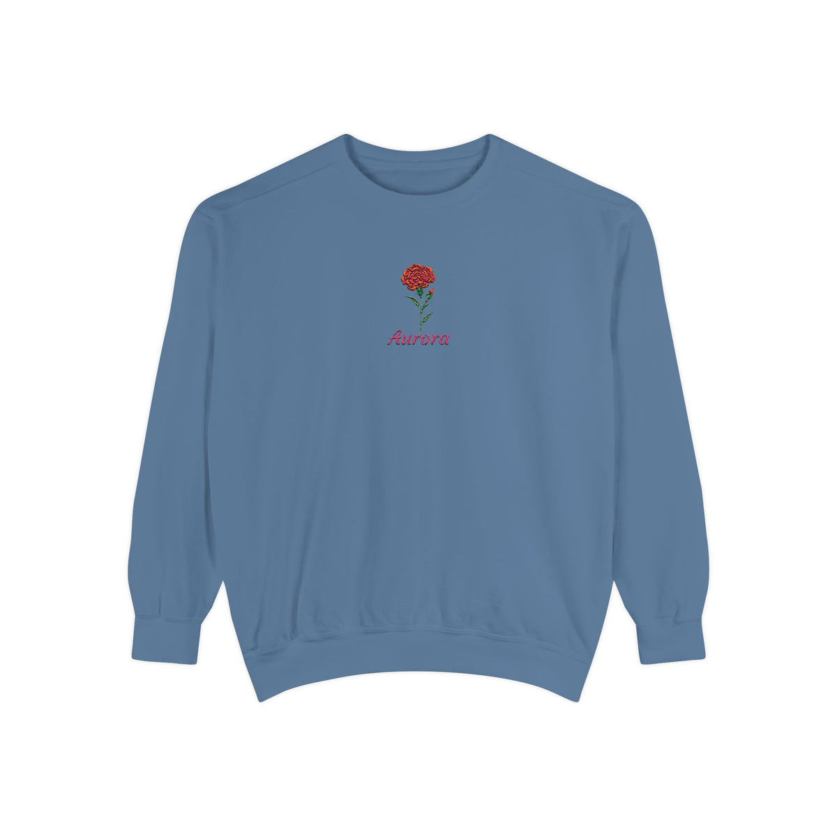 January Birth Flower Sweatshirt – Carnation Embroidery