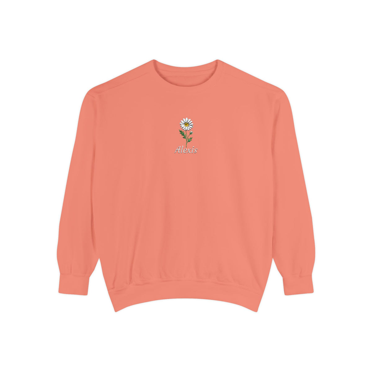 April Birth Flower Sweatshirt – Daisy Embroidery
