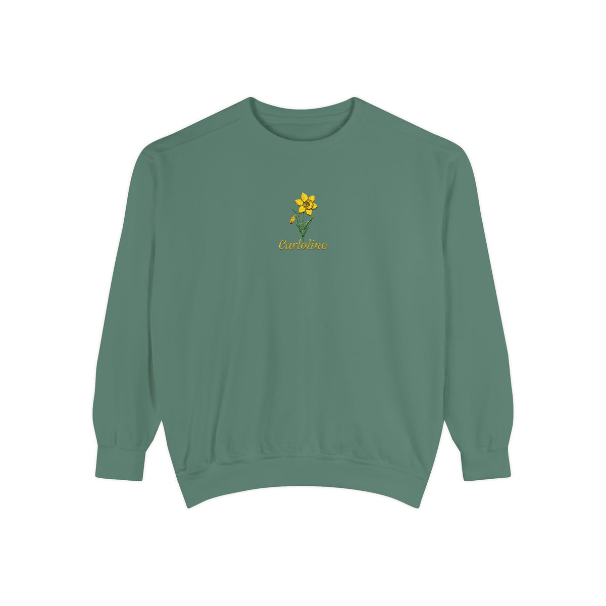 March Birth Flower Sweatshirt – Daffodil Embroidery